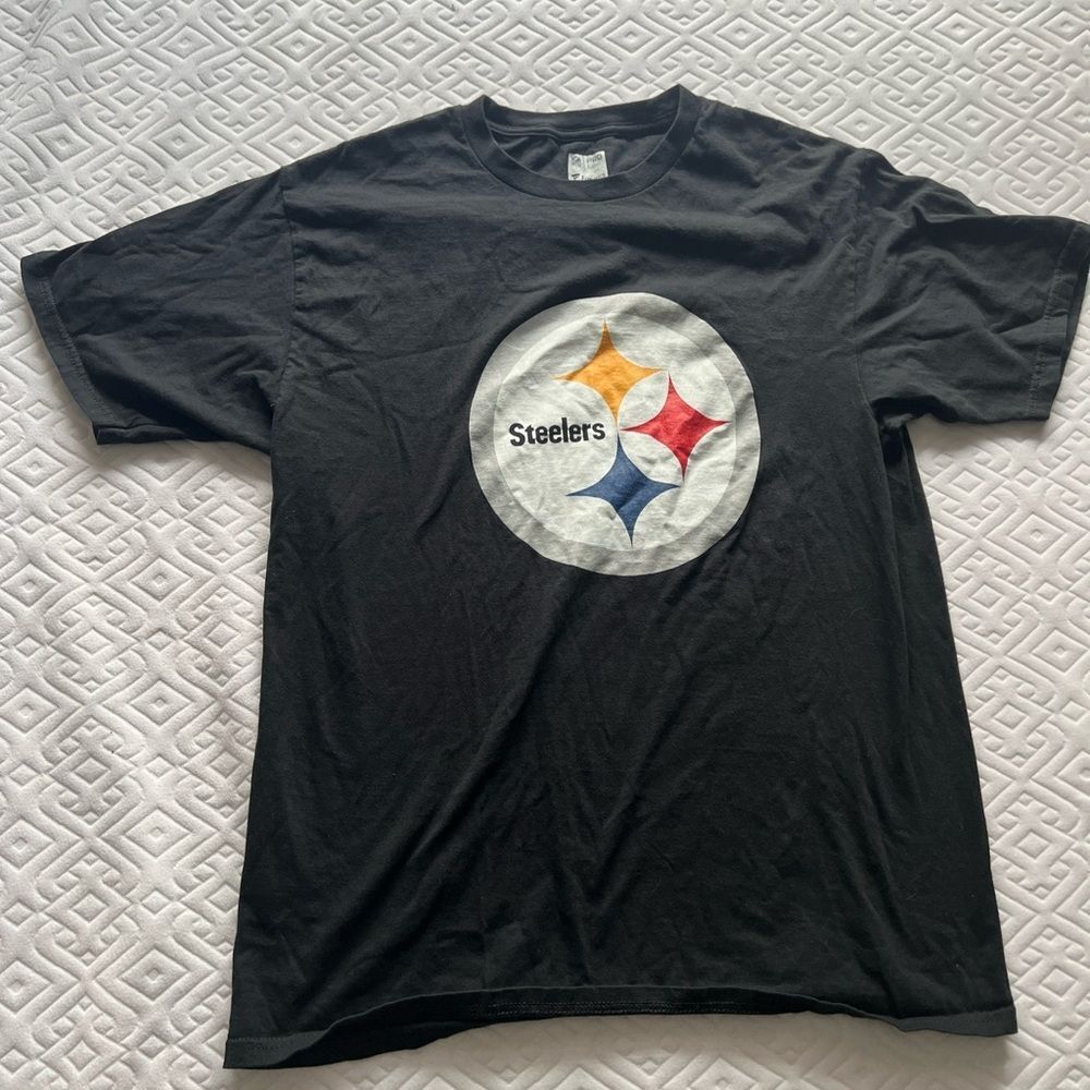 Men's Pittsburgh Steelers Fanatics Branded Black Team Authentic Josh Dobbs Shirt